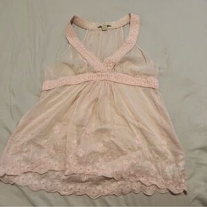 Pink lace top